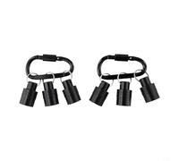 Lot de 2 barres d'extension pour porte-embout SDS pour marteau perforateur électrique - Outil de rangement d'embouts de tournevis en alliage d'aluminium avec boucle porte-clés (43 x 83 mm et 40 x 24