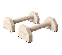 Lot de 2 barres parallèles - SPORTNOW - poignée Push-up - pompe parallele en bois de hêtre - antidérapantes - finition bois naturel