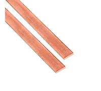 Lot de 2 barres plates en cuivre, 0,05 × 25 × 500 mm - 0,6 × 25 × 500 mm, idéales for l'électronique, le travail des métaux et la soudure.(0.1x25x500mm)