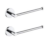 Lot de 2 barres porte-serviettes en acier inoxydable poli - Anneau porte-serviettes mural moderne - Accessoire de salle de bain élégant et facile à installer