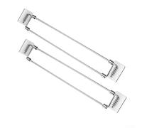 Lot de 2 barres réglables en acier inoxydable pour réfrigérateur, armoire, camping-car, argent, 30,5 à 52,3 cm, protège les objets lors de vos déplacements - Empêche les chutes - Léger