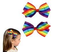 Lot de 2 barrettes à cheveux arc-en-ciel de 10,2 cm, accessoires pour cheveux pour femmes et filles