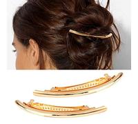 Lot de 2 barrettes à cheveux en alliage de métal pour femme - Simple et durable - Accessoires à cheveux - Pinces à ressort