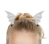 Lot de 2 barrettes à cheveux en forme d'ailes de chauve-souris - Accessoire gothique pour femmes et filles - Costume de fête d'Halloween