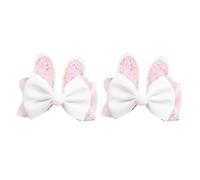 Lot de 2 barrettes à cheveux en forme de lapins pour enfants, épingles à cheveux de dessin animé pour filles, événements scolaires et célébrations