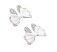 Lot de 2 barrettes à cheveux en forme de lapins pour enfants, épingles à cheveux de dessin animé pour filles, événements scolaires et célébrations