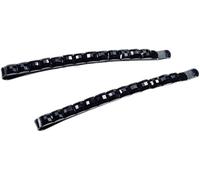 Lot de 2 barrettes à cheveux en strass noirs - Épingles à cheveux brillantes - Décoration de cheveux scintillante pour femme