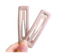 Lot de 2 barrettes à cheveux rectangulaires givrées pour femme - Pour organiser des épingles à cheveux cassées - Accessoires de coiffure - Rose clair