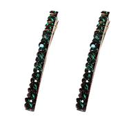 Lot de 2 barrettes à cheveux vertes brillantes en forme de bec de canard pour femmes et filles