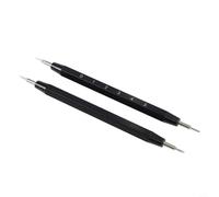 Lot de 2 barrettes à ressort pour montre - Kit de retrait de goupilles à double tête avec échelle pour ouvre-bracelet - Outil de réparation de montre en métal pour le retrait et l'installation de