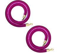 Lot de 2 barrières de File d'attente en Velours Violet - 3 m / 2,5 m / 2 m / 1,5 m avec Crochets - Gestion élégante des foules pour événements VIP et décoration Haut de Gamme - Idéal pour ta