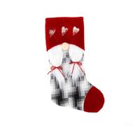 Lot de 2 bas de Noël en forme de nain de Noël pour cheminée et sapin, décorations fantaisistes en tissu conçues pour un usage domestique saisonnier et le rangement des friandises