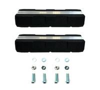 Lot de 2 bases d'amortissement | pour pompes à chaleur | Pieds anti-vibrations | Socle de montage | Blocs de support en caoutchouc | Console de sol pour pompes à chaud