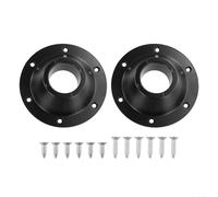 Lot de 2 bases de montage de table en aluminium pour pieds de table de camping-car et bateau, accessoires pour une installation sécurisée de table dans des espaces de vie mobiles (noir)