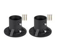 Lot de 2 bases de poteau de 65 mm, base de montage robuste pour boîte aux lettres, support de poteau de fixation pour échelle de piscine, support de poteau de balustrade en métal, support de poteau de