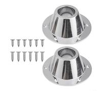 Lot de 2 bases de table en aluminium pour camping-car avec vis pour un montage sécurisé sur piédestal et au sol dans les camping-cars, caravanes et remorques de voyage