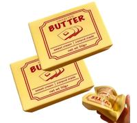 Lot de 2 bâtons à presser au beurre, jouet à presser de 11 cm, jouet anti-stress, doux au toucher, sans odeur