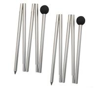 Lot de 2 bâtons de camping en alliage d'aluminium avec embout en EVA pour une installation sécurisée de tente à la plage (2 m)