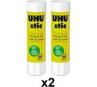 Lot de 2 bâtons de colle blanche UHU 8,2g G