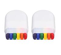 Lot de 2 bâtons de peinture pour le visage en forme de drapeau, 6 couleurs arc-en-ciel, bâtons de peinture pour le visage, maquillage, sans danger pour la peau, pour les festivals