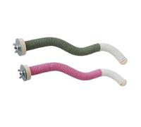 Lot de 2 bâtons en bois naturel avec corde à mâcher pour oiseaux - Accessoire de cage à oiseaux - Entretien des griffes pour perroquets