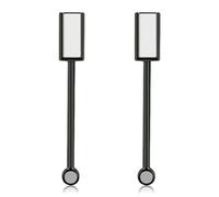 Lot de 2 bâtons magnétiques noirs à double tête pour gel magnétique 3D œil de chat Outil de manucure pour soins des pieds, des mains et des ongles
