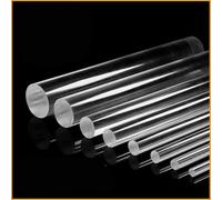 Lot de 2 bâtons ronds en acrylique transparent, longueur 50 cm, for décoration florale, diamètre 6 à 35 mm(8mm)