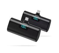 [Lot de 2]Batterie Externe pour iPhone 17/16/15 Series, 5200mAh USB C Power Bank à Charge Rapide Ultra-Compact et Léger Batterie Portable Écran LCD Chargeur Portable pour iPhone 17/16/15 Sam sung etc.