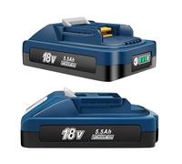 Lot de 2 batteries 18 V Akku 5,5 Ah pour Makita, Hochleistungs-Lithium-Ionen Akkus mit 21700 Zellen, Kompatibel mit Makita 18V Akku-Werkzeugen