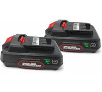 Lot de 2 batteries 20 V 2,0 Ah pour Parkside Pap 20 B1, B3, A1, A2, A3, compatible avec la gamme d'appareils de toutes les marques Parkside X 20 V Team
