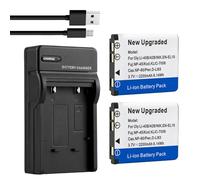 Lot de 2 batteries 2200 mAh et chargeur USB de remplacement pour Olympus Li-42B Li42B Li40B FE-230 pour Pentax D-Li63 NP-45 NP-45A EN-EL10 D-Li63 D-Li108 NP-80 CNP80 KLIC-7006