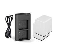 Lot de 2 batteries 3000 mAh + chargeur duo compatible avec caméra de sécurité Netgear/Arlo Go comme VMA4410, VML4030, VMA4410-10000S - Station de charge avec câble micro USB