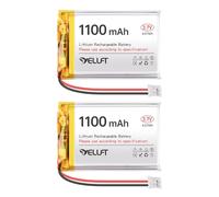 Lot de 2 batteries au lithium polymère 3,7 V 1100 mAh 1S 1C 603449 avec carte de protection et prise JST2.0 pour appareils électroniques