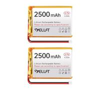 Lot de 2 batteries au lithium polymère 3,7 V 2500 mAh 1S 505573 avec carte de protection et fiche PH2.0 pour appareils électroniques