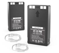 Lot de 2 batteries au lithium rechargeables 7000 mAh Lit-22 pour caméras de chasse Spypoint Cellular Trail Flex-M, Flex-S, Flex-Plus, Flex-G36 avec câble de charge de type C