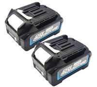 Lot de 2 batteries BL4020 2,0 A de rechange pour batterie Makita 40 V 191L29-0 BL4020 BL4025 BL4050 BL4050F XGT CF001G DF001G GA003G GA005G