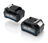 Lot de 2 batteries BL4020 pour Makita 40 V MAX XGT compatibles avec Makita 191L29-0, BL4020, BL4025, BL4040,191B36-3,191B26-6 GWT07Z GTD01Z GHU02Z GLC01Z PowerTool 2,0 Ah