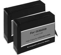 Lot de 2 batteries compatibles avec CINOXBT,CINOXBT/A pour Insta360 One X 360 Action Cam [Li-Ion/1150 mAh/3,8 V]