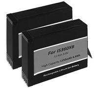 Lot de 2 batteries compatibles avec CINOXBT, CINOXBT/A pour Insta360 One X 360 Action Cam [Li-Ion / 1150 mAh / 3,8 V]