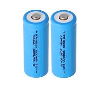 Lot de 2 batteries compatibles avec Duracell Solar Lithium Phosphate 18500 Li-FePo4 avec 3,2 V et 1000 mAh, 17,5 x 48 mm