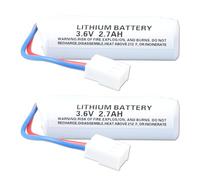 Lot de 2 batteries d'alarme BAT04 BATLi04 compatibles avec D8903, LI04, MGL956439 DAITEM Hager 3,6 V 2700 mAh