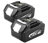 Lot de 2 batteries de rechange 18 V 5,0 Ah pour Makita BL1850B, ASUNCELL Li-Ion avec indicateur LED 5000 Ah pour Makita, sans fil, 18 V, outil électrique, outil de jardin, BL1850, BL1840, BL1830
