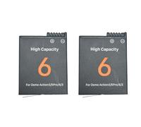 Lot de 2 batteries de rechange 2800 mAh compatibles avec les caméras DJI Osmo Action 6/5 Pro/4/3/Osmo 360 avec station de charge de batterie de type C à 3 canaux