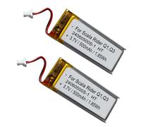 Lot de 2 batteries de rechange 3,7 V 500 mAh pour système Cardo Scala Rider Q1/Q3/SRC pour casque de moto Bluetooth Rider Solo FM Scala BAT00003