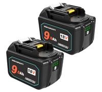 Lot de 2 batteries de rechange BL1850B 18 V 9 A pour Makita BL1850 BL1850B BL1860 BL1860B BL1840B BL1840 BL1830 BL1835 BL1845 194204-5 LXT-400
