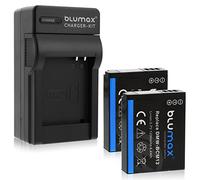 Lot de 2 Batteries de Rechange Blumax compatibles avec Panasonic DMW-BCM13 / DMW-BCM13-E 1200 mAh + Chargeur pour DMW-BCM13 / DMW-BCM13-E | Compatible avec la série Lumix DMC TZ40-TZ41-TZ55-TZ56