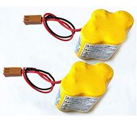 Lot de 2 batteries de rechange BR-2/3AGCT4A 6 V 4400 mAh pour système CNC FANUC Controls A98L-0031-0025