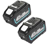 Lot de 2 batteries de rechange compatibles avec Makita 40 V BL4025, BL4040, BL4020, BL4050, BL4060, BL4080F Max XGT, compatible avec les chargeurs Makita 40 V d'origine et les outils d'alimentation