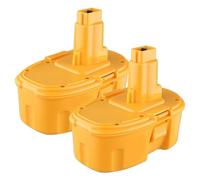 Lot de 2 batteries de rechange DC9096 18 V 4,8 Ah pour batterie Dewalt 18 V NI-Mh 18 V