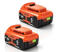 Lot de 2 batteries de rechange DCB182 5000 mAh pour batterie Dewalt 18 V